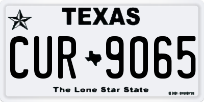 TX license plate CUR9065