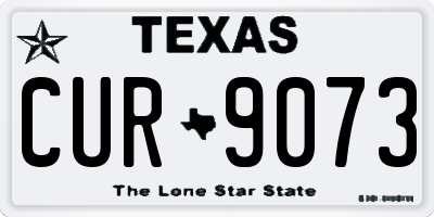 TX license plate CUR9073