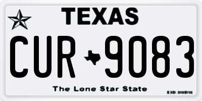 TX license plate CUR9083