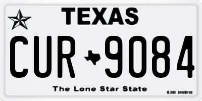 TX license plate CUR9084