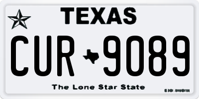 TX license plate CUR9089