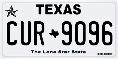 TX license plate CUR9096