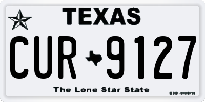 TX license plate CUR9127