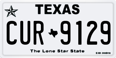 TX license plate CUR9129