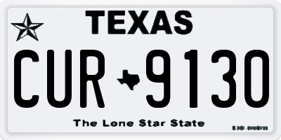 TX license plate CUR9130