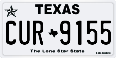 TX license plate CUR9155