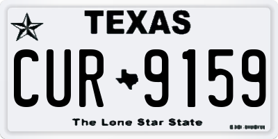 TX license plate CUR9159