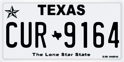 TX license plate CUR9164