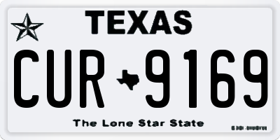 TX license plate CUR9169