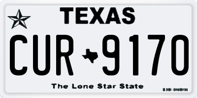 TX license plate CUR9170