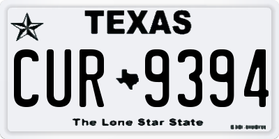 TX license plate CUR9394