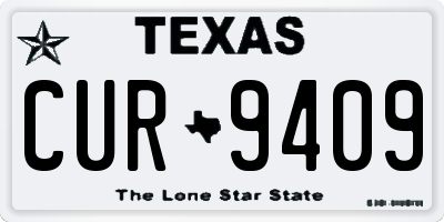 TX license plate CUR9409