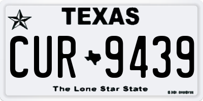 TX license plate CUR9439