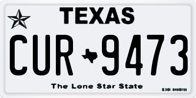 TX license plate CUR9473