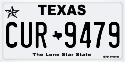 TX license plate CUR9479