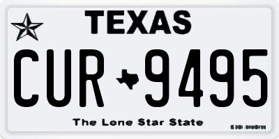 TX license plate CUR9495