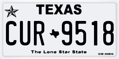 TX license plate CUR9518