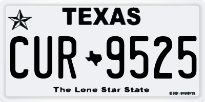 TX license plate CUR9525
