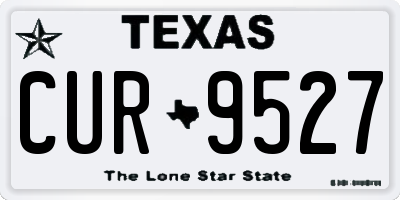 TX license plate CUR9527