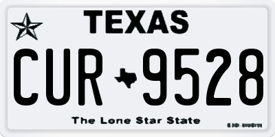TX license plate CUR9528