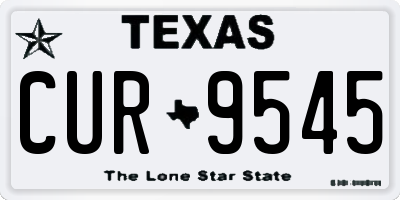 TX license plate CUR9545