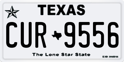 TX license plate CUR9556