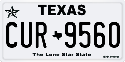 TX license plate CUR9560