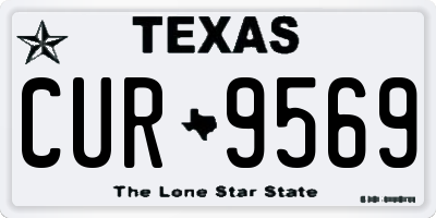 TX license plate CUR9569