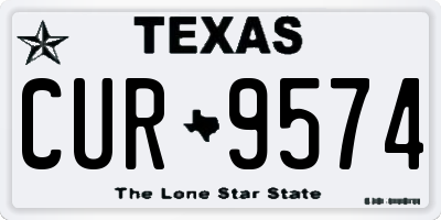 TX license plate CUR9574