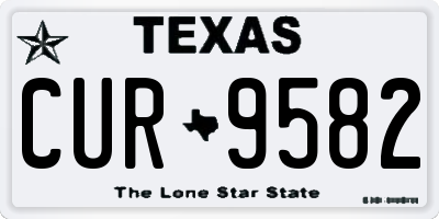 TX license plate CUR9582