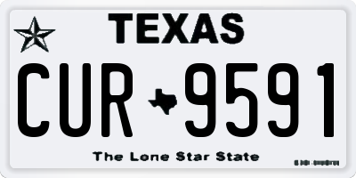 TX license plate CUR9591