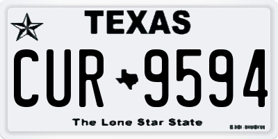 TX license plate CUR9594
