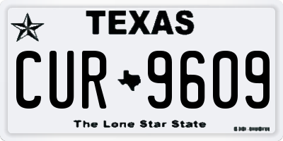 TX license plate CUR9609