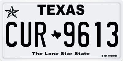 TX license plate CUR9613
