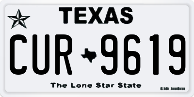 TX license plate CUR9619