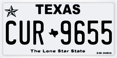 TX license plate CUR9655