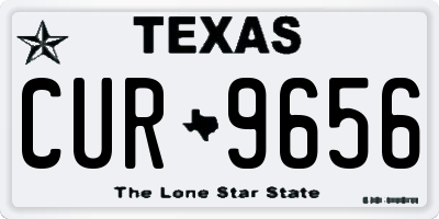 TX license plate CUR9656