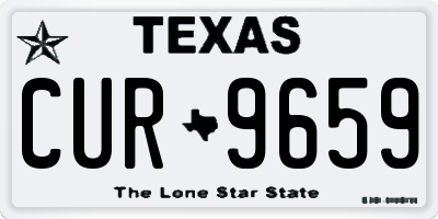 TX license plate CUR9659