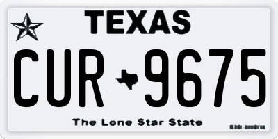 TX license plate CUR9675