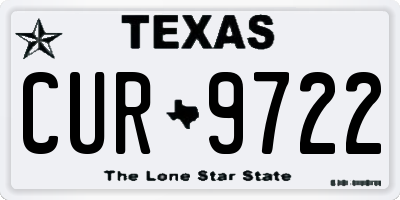 TX license plate CUR9722
