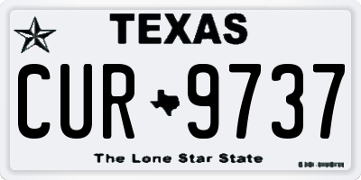 TX license plate CUR9737