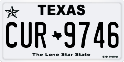 TX license plate CUR9746