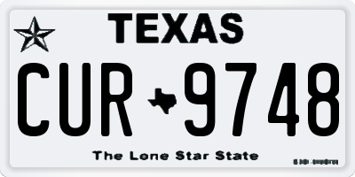 TX license plate CUR9748
