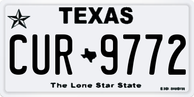 TX license plate CUR9772