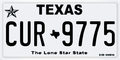 TX license plate CUR9775