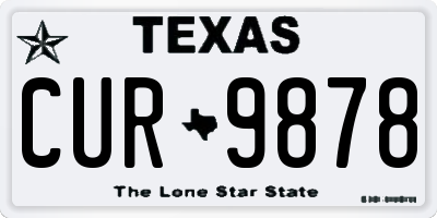 TX license plate CUR9878