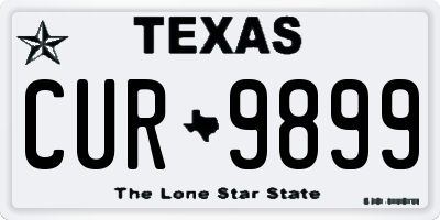 TX license plate CUR9899