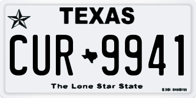 TX license plate CUR9941