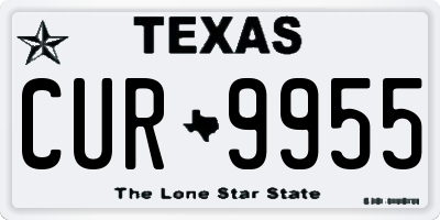 TX license plate CUR9955