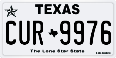 TX license plate CUR9976